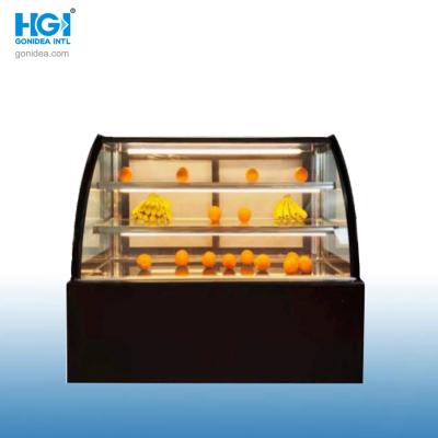 China 1.8m Commercial Cake Showcase Glass Cooler Bakery Display Cabinet Showcase Hcs-18 for sale