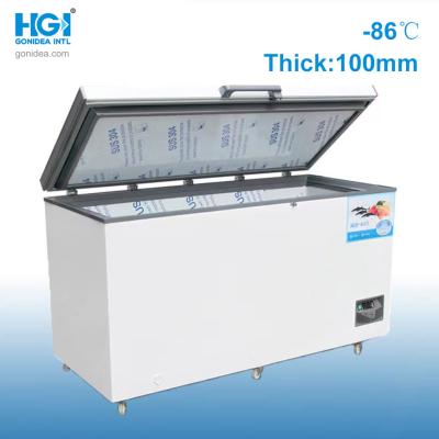 China China 518L -86c Low Temperature Freezer Stainless Steel Inner 10mm Foaming Single Door Cooling Freezer Dw-86W518 for sale