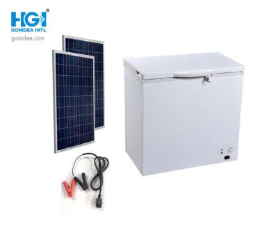 China DC blanco accionó litros abierto 42.5kg del top solar del congelador de Thermocool los 162 en venta