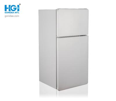 China 2.8ft silbernes 2,5 Kubikfuß-doppelte Tür-Mini Refrigerator ODM zu verkaufen