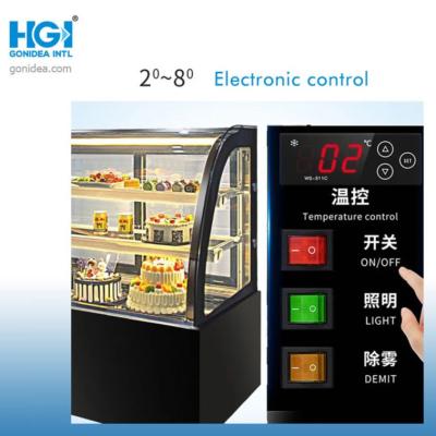 China Ccc-Restaurant kurvte Glasbäckerei-Einkommen kühlte AC220V 60HZ zu verkaufen