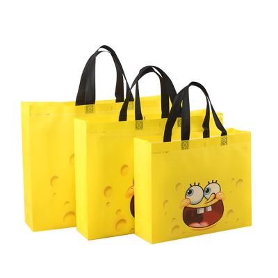 China High Quality Reusable Eco-friendly Cartoon Anime Manufacturer Cheap Ultrasonic Nonwoven Shopping Tote Bag With Logo for sale