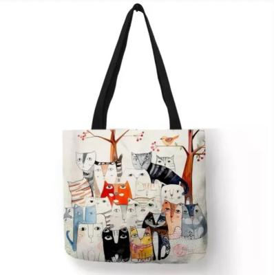 China Custom Reusable Fashion Canvas Bag Customized Logo Tote Shopping Bag Cotton Canvas Bag for sale