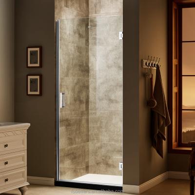 China Quiet Operation Sus304 Hinged Dubai Retail Bypass Concealed Frameless Tempered Glass Shower Door for sale