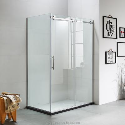 China Rectangle Shape Frameless Self-Contained Sliding Door Price Shower Compartment for sale