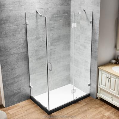 China New Arrival Corner Bathroom Hinges Frameless Large 4 Sided Glass Shower Enclosures for sale