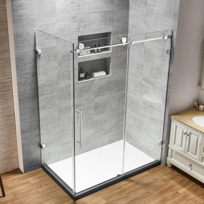 China Corner 10mm Shower Frameless Hot Sale Clear Glass Slide Enclosure for sale