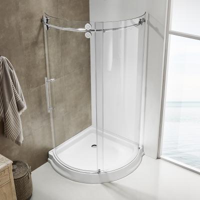 China Quiet Operation Frameless Sliding 10 Mm Round Shower Cubicle for sale