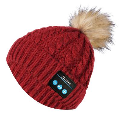 China breathable & Beanie Hat Unisex Knit Wireless Earphone Music Movement Free Running Knitted Hat Waterproof Wireless Beanie Cap for sale