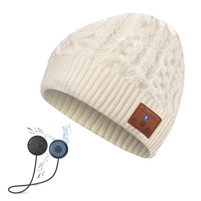 China Wholesale Warm Headband Winter Knit Sports Portable Speaker Headphones Knitted Beanies Hats Music Earphones Hat Wireless Beanie for sale