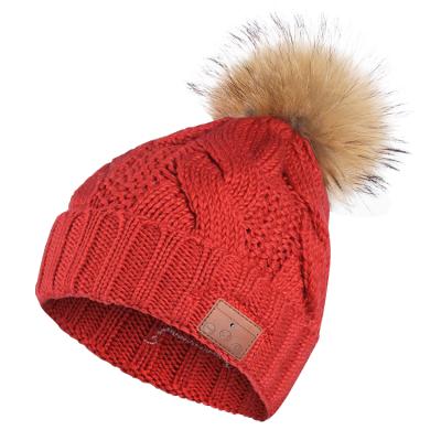 China Winter Cordless Beanie Hats Winter Latest Fashion Beanie Knitted Pompom Hat of COMMON patent music for sale