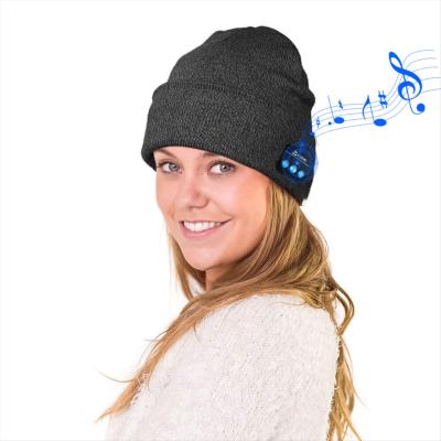 China Earphone Winter Hats With Headphone Blue Wireless Earbuds Gorro De Malha Quente De Inverno Fones De Ouvido Audifonos de Tooth for sale