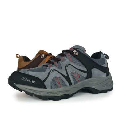 China Uniworld overseas factory high quality wear-resistant men's CUSHIONING climbing shoes increasing outdoor shoes for sale