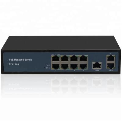 China Support PoE IPC Camera 10/100/1000Mbps Gigabit 8 Port 16 24 48 PoE Managed Switches for sale