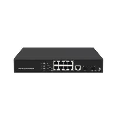 China Port Poe IP Camera 8 1000Mbps Managed PoE Network Switch with 2 SFP Port (POE0802MR) for sale