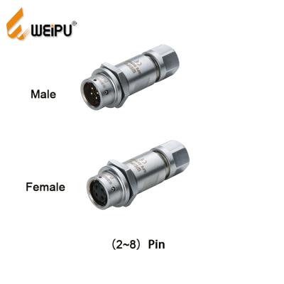 China China Manufacturer 3A Weipu SF611/S(P) Quick Push Power Metal Wire Integrated Cable Connector Electrical Cable Connector for sale