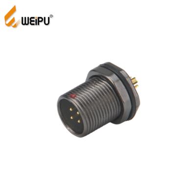 China WEIPU Power ST1213 2 3 4 5 6 7 9 Pin 5A Front Nut Waterproof Mount Connector Terminal Mate With ST1210 for sale