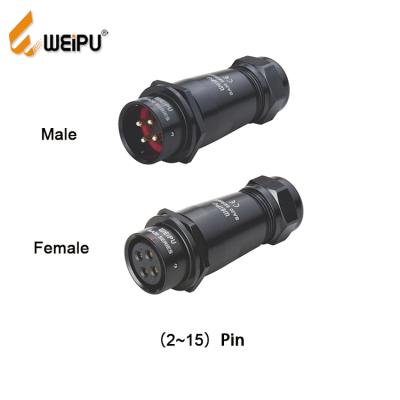 China Power WEIPU SA2011/S(P) 10A IP67 waterproof solar cable connector wire connector dc 12 pin femal connector for sale