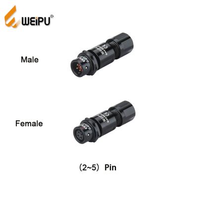 China Power WEIPU SA611 3A Waterproof Built-in Date Push-Pull Connector Fast Power Cable Connector IP67 Smart Plug for sale