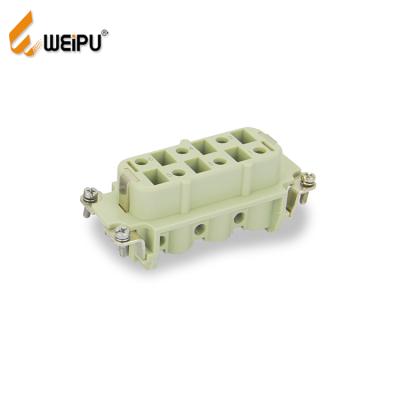 China Weipu HSB-006 IP65 35A 6Pin 400V/690V male screw contact wire termin female connector power locking connector for sale