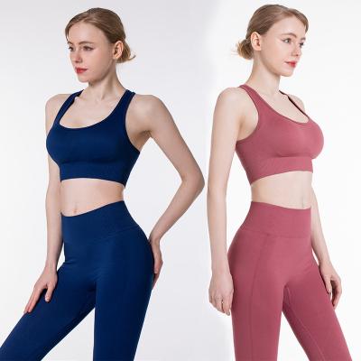 China Wholesale Breathable Plus Size Fitness Wear Nylon Spandex Fitness Wear Knit Pants Women Yoga Set for sale