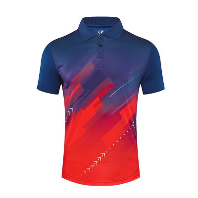 China Breathable Custom New Design Sportswear Sublimation Printing Wrinkle Resistant Moisture Resistant Sports Badminton Shirt for sale