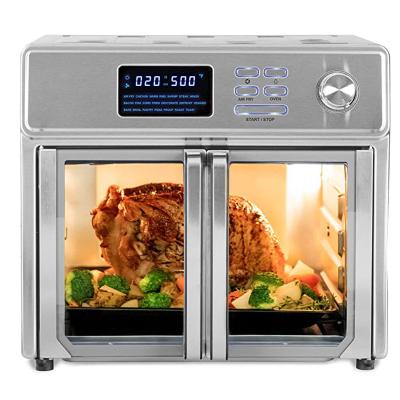 China Large Size Designed Hotel Toaster 23L Oven Countertop Air Fryre Oven French Door Air Fry Oven for sale