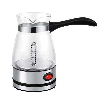 China 360 Degree Rotating Base Large Capacity 500ml High Quality Coffee Glass Jar With Handle Coffee Tea Maker for sale