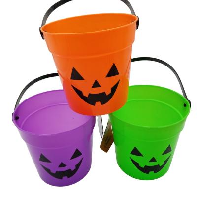 China PP Halloween Candy Baskets Trick Gift Bucket or Treat Halloween Buckets for Kids Candy Bags Decorative Ghost Pumpkin Supplies for sale