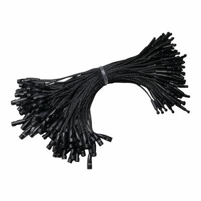 China Wholesale Spot Black Wax Thread Garment Plastic Bullet Head Hanging Tag Rope for sale