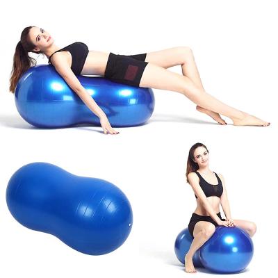 China Gym Inflatable Yoga Exercise Ball Sport Fitness Balance Forming Capsule Ball Peanut Inflatable Yoga Ball for sale