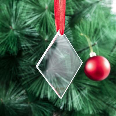 China Wholesale White Crysta Decoration Ornaments China Christmas Glass Pendant For Christmas Tree Decoration for sale