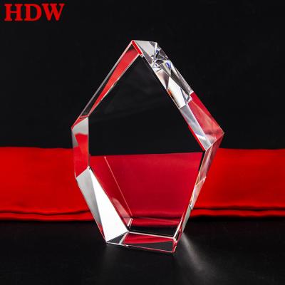 China China Factory Hot Selling K9 Clear Iceberg Shape Empty Crystal Trophy Customize Laser Engrave Crystal Photo Frame For Wedding Gift for sale