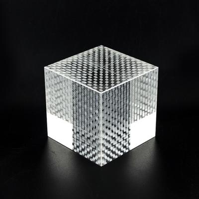 China Wholesale custom 3d photo cube china crystal white k9 crystal cubes for keepsake gifts for sale