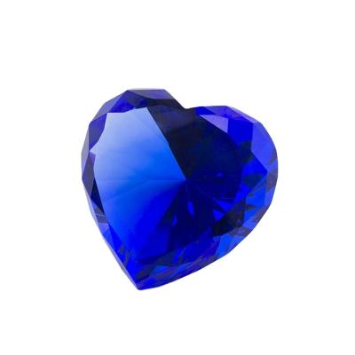 China China Personalized Blue Heart Shape Crystal Diamond Stone For Wedding Gifts for sale