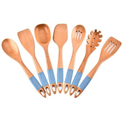 China Non Viable Wooden Stick Cooking Tool Kit Beech Wood 7 Tool Kit for sale