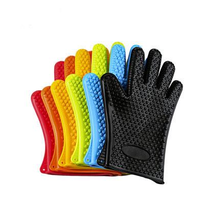 China Silicone Dotted Non-slip Gloves 130g Thickened Microwave Oven Insulated Gloves Baking Tools for sale