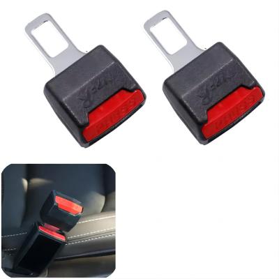 China Car Decoration Sticker Creative Black Car Seat Belt Clip Extender Safety Seat Belt Lock Buckle Plug Thick Insert Socket for sale