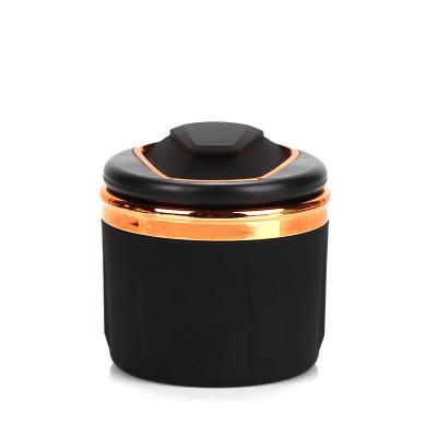 China Business/Luxury Hot Selling Fireproof Portable Mini Vehicle Mounted Car Ashtray With LED Lights for sale