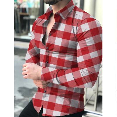 China Factory direct wholesale custom mens long sleeves casual cheap plaid shirt Anti-wrinkle men flower shirt for sale