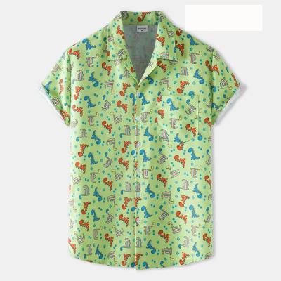 China Anti-pilling new design printing robe camisas hombre plus size camisa manga men's shirts with pockets for sale