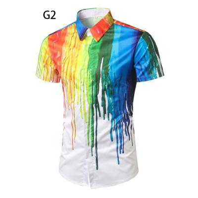 China Anti-pilling new design plus size man flower oversized men's fashion shirt men's shirts for sale