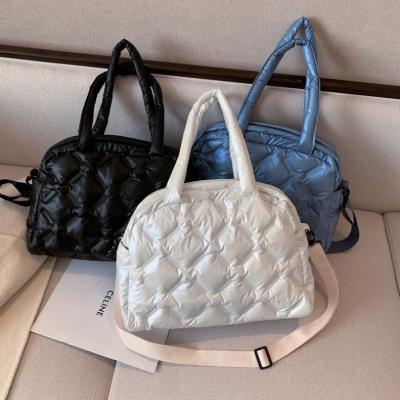 China Luxury Bags 2022 Autumn New Arrival Winter Waist Capacity Quilted Ruch Nylon Travel Bags Women Shoulder Bag Design Bag Purses And Handbags for sale