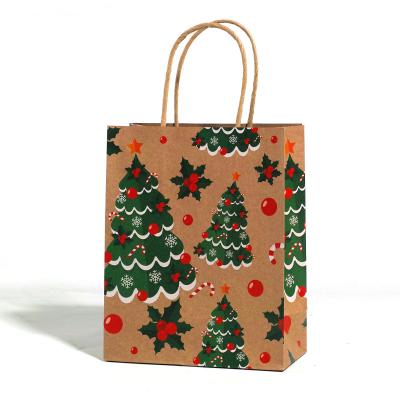 China New Design Recycle Small Craft Paper Christmas Gift Bag for Shopping en venta