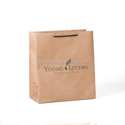 China Custom Cardboard Packaging White Brown Kraft Gift Craft Paper Bag with Your Own Logo Handles for Shipping en venta