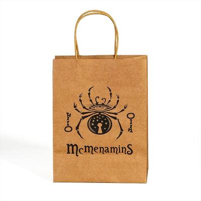 China bolsas blancas,paper bags bulk plain, kraft shopping paper bag custom print logo with twisted paper à venda