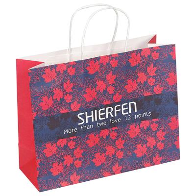 China Paper Bags Printed Logo with Handles Bulk,Wholesale Luxury Famous Brand Gift Custom Printed Shopping Paper Bag à venda