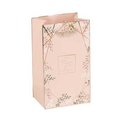 China Wholesale Pink Cheap Custom Design Shopping Paper Bags Bulk With Your Own Logo for sale