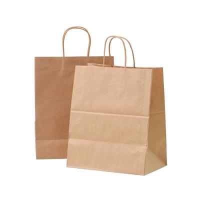 China Recyclable Kraft Paper Bag With Twisted Handle Reusable Shopping Paper Bags Logo Printed zu verkaufen