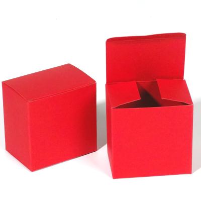 China Custom red specialty kraft folded paper boxes packaging supplier en venta